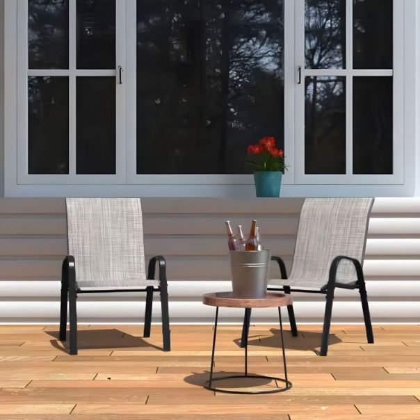 MULTIGARDEN Set od 2 baštenske stolice light gray - EP2742362