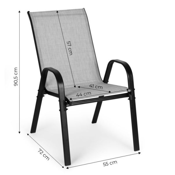 MULTIGARDEN Set od 2 baštenske stolice light gray - EP2742362