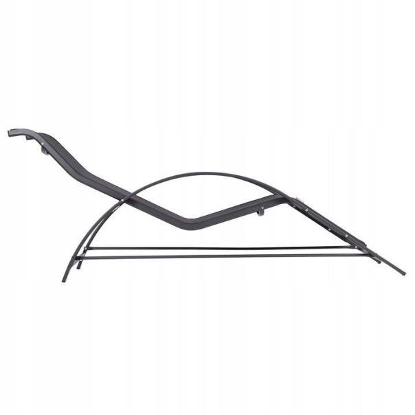 MODERNHOME Set baštenskih ležaljki sa stolom, crna - 04K KJL09BAC