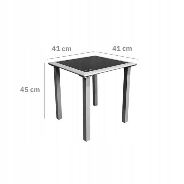 MODERNHOME Set baštenskih ležaljki sa stolom, siva - 04K KJL09BASZ