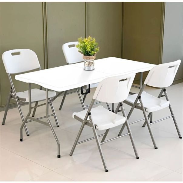 MODERNHOME Set od 2 sklopivih stolica white - HT002