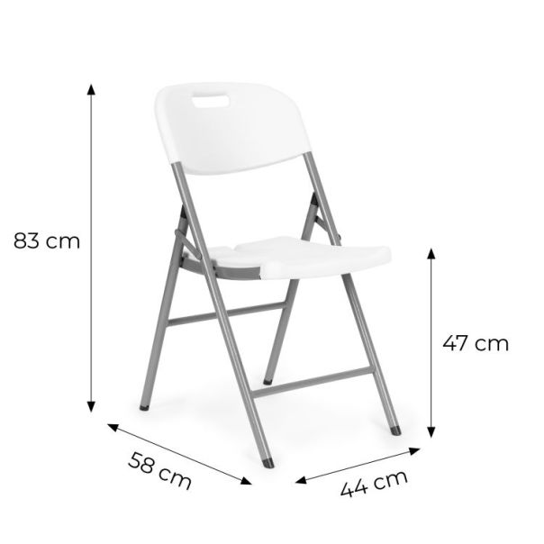 MODERNHOME Set od 2 sklopivih stolica white - HT002