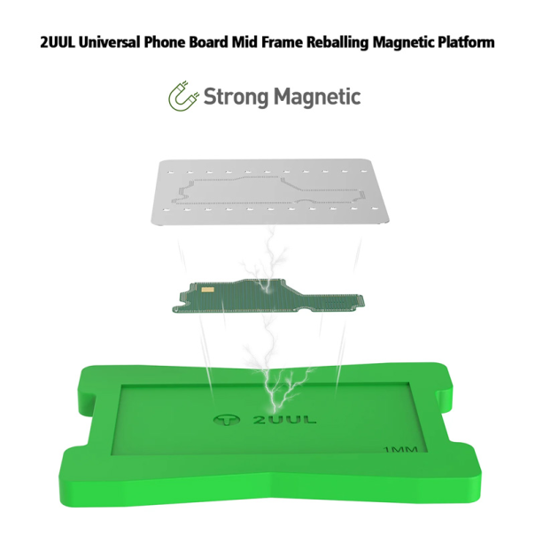 Set za kuglanje za srednji frejm 2UUL Universal Phone Board Mid Frame Reballing Magnetic Platform - 206280