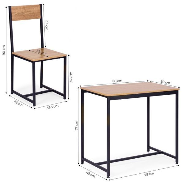 MODERNHOME Set za trpezariju 2 stolice + sto - CZCY805077TO