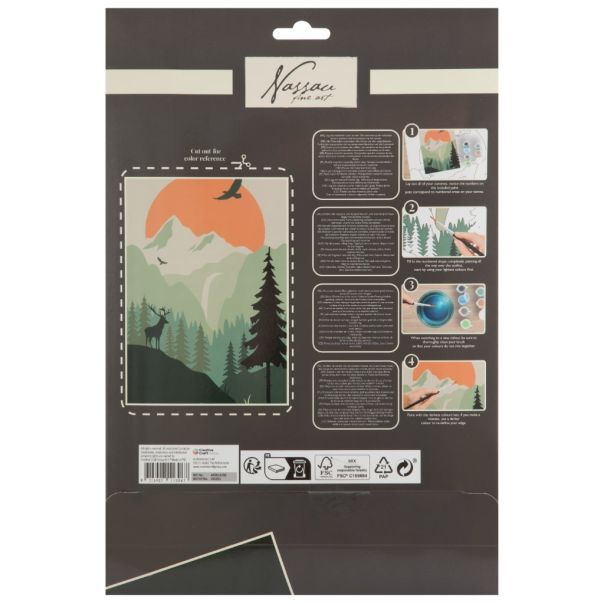GRAFIX Set za slikanje po brojevima motiv - Planina - 52306
