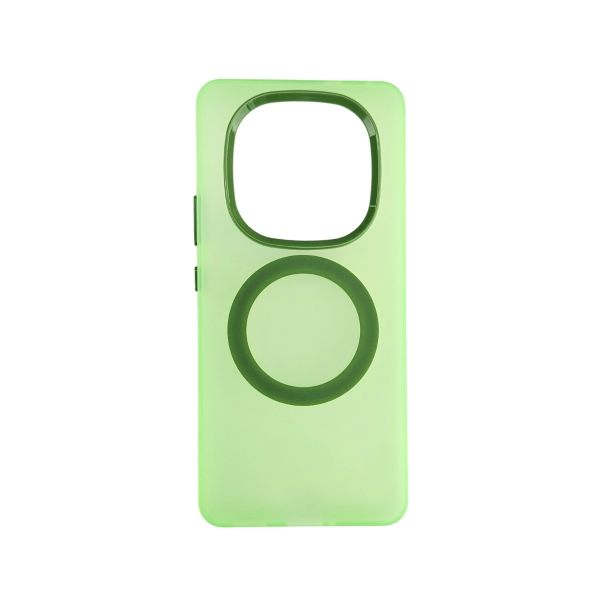 Maska silikonska Magsafe FLURO COLOR za XIAOMI Redmi Note 14 PRO+ 5G, zelena - 1810456