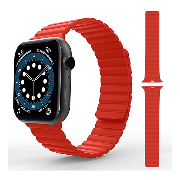 Silikonska narukvica za Apple Watch sa magnetom crvena 42/ 44/ 45/ 49 mm - 053180
