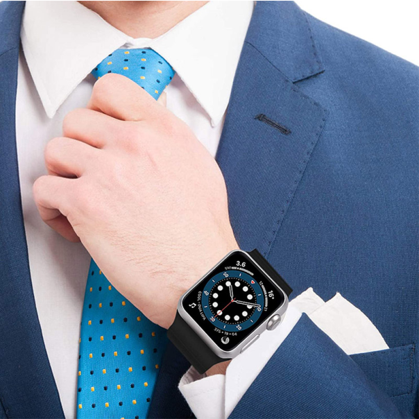 Silikonska narukvica za Apple Watch sa magnetom sivo narandžasto 42/ 44/ 45/ 49 mm - 053186