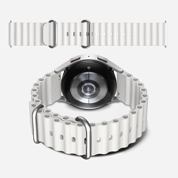 Silikonska narukvica za pametni sat Samsung Galaxy watch Ultra bela 47 mm - 614189