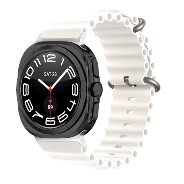 Silikonska narukvica za pametni sat Samsung Galaxy watch Ultra bela 47 mm - 614189