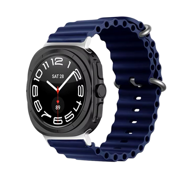 Silikonska narukvica za pametni sat Samsung Galaxy watch Ultra plava 47 mm - 614191