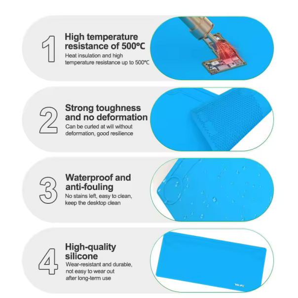 Silikonska radna podloga SUNSHINE RL-004DQ 820mm x 370mm - 617860