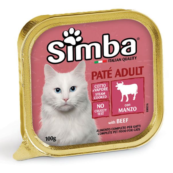 SIMBA Pašteta za mačke Adult govedina 100g - 8009470009218
