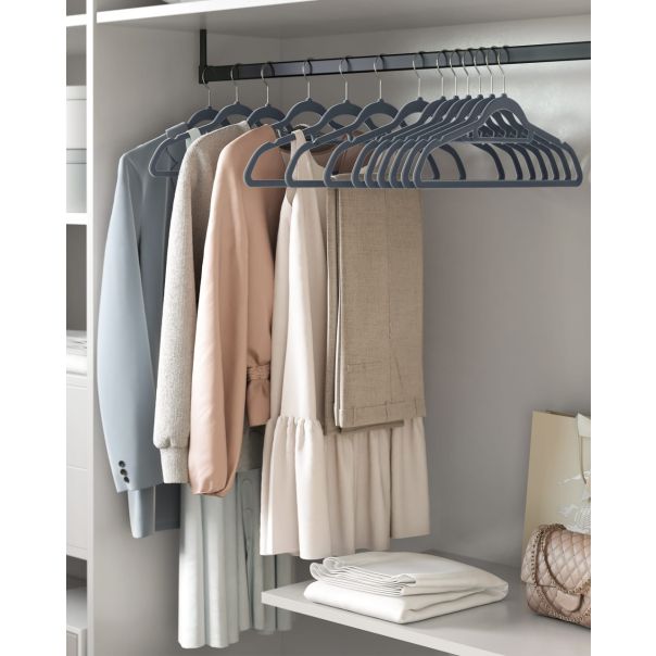 OSKAR Sivi velur vešalice 20 kom - crf20vx - EP2679489