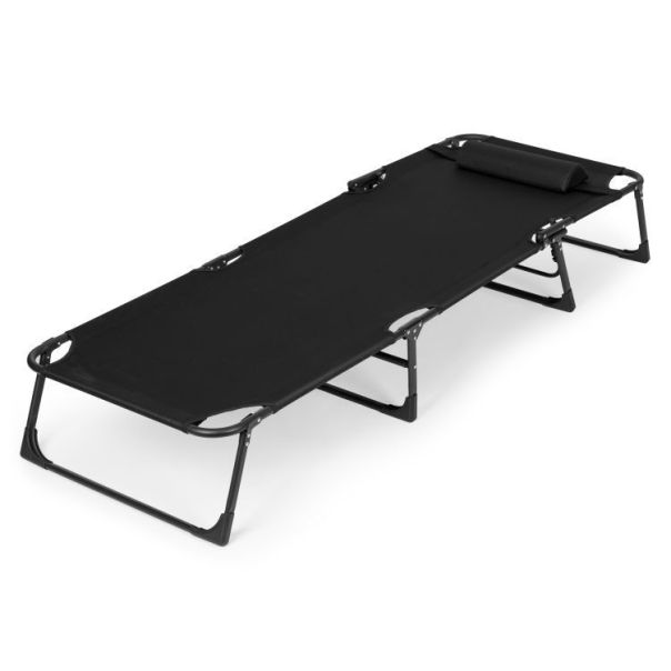 MULTIGARDEN Sklopiva baštenska ležaljka, crna - GBFB-3FW66