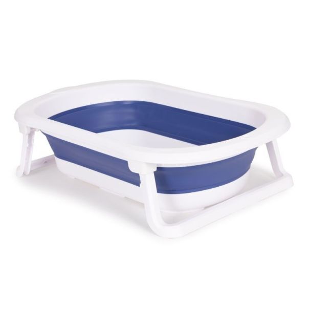 ECO TOYS Sklopiva kadica za kupanje bebe sa odvodom, tamnoplava - HA-B27 BLUE
