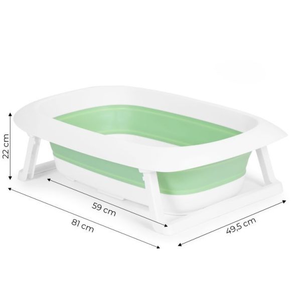 ECO TOYS Sklopiva kadica za kupanje bebe sa odovodom, zelena - HA-B31 GREEN