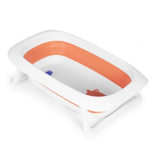 ECO TOYS Sklopiva kadica za kupanje bebe sa odovodom, narandžasta - HA-B31 ORANGE