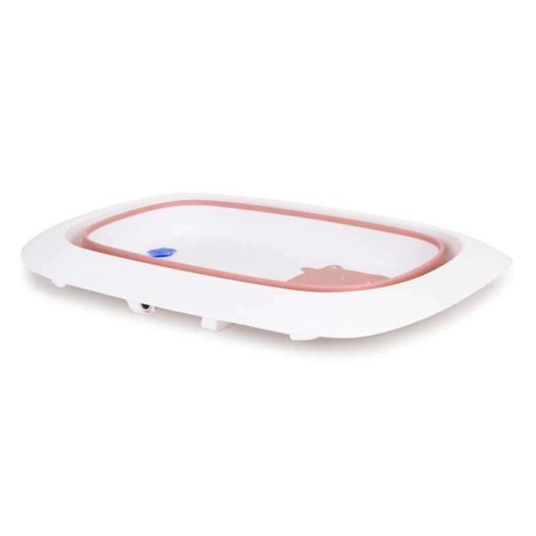 ECO TOYS Sklopiva kadica za kupanje bebe sa odvodom Cow, roze - HA-B31 PINK