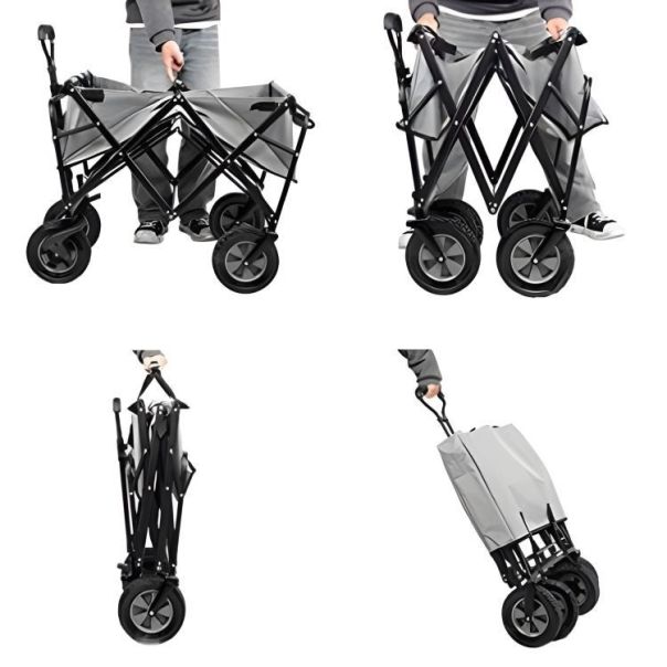 MULTIGARDEN Sklopiva kolica za plažu 48x90cm, plava - TC-005 BLUE