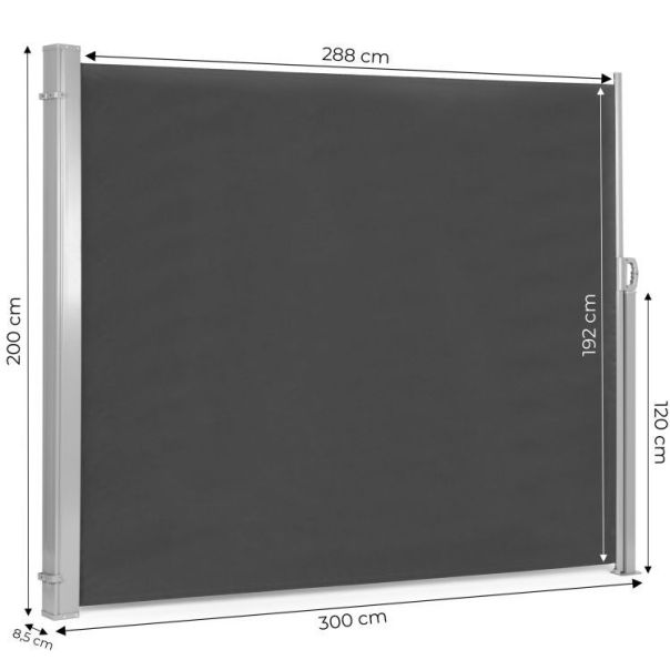 MODERNHOME Sklopivi paravan za dvorište 3x2m, antracit - AW-011A AN 3X2