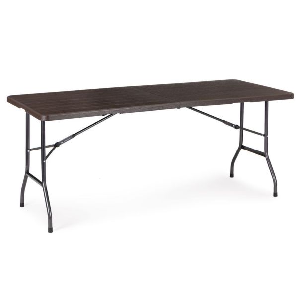 MODERNHOME Baštenski sklopivi set sto 180cm sa dve klupe, braon - SZK180B2PCBK180