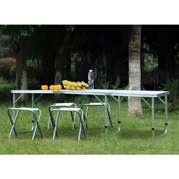 MODERNHOME Sklopivi sto za kampovanje 180x60cm, bela - GB030-180 WHITE