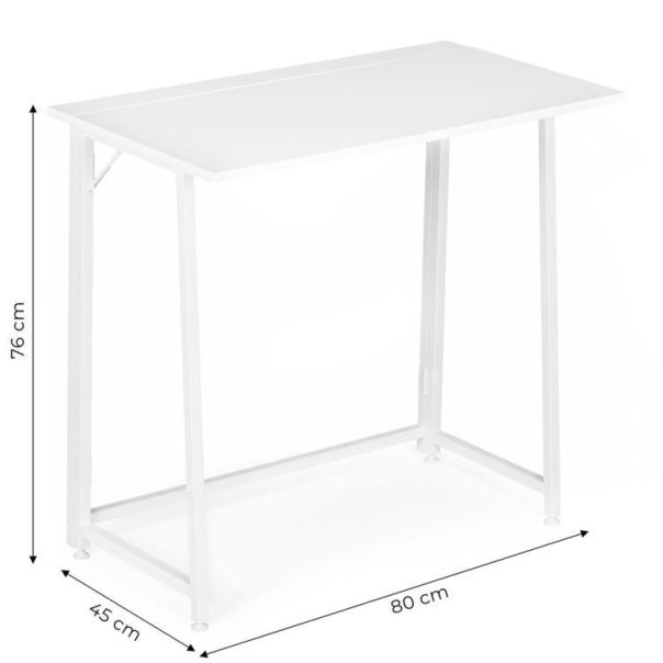 MODERNHOME Sklopivi sto za kompijuter 80x45 cm laptop table white - EP2828283