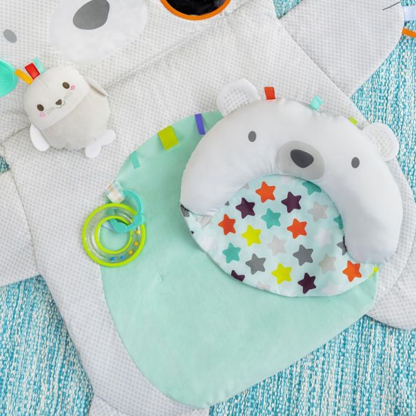 KIDS II Podloga za igru Polar bear Bright starts, siva - SKU10841