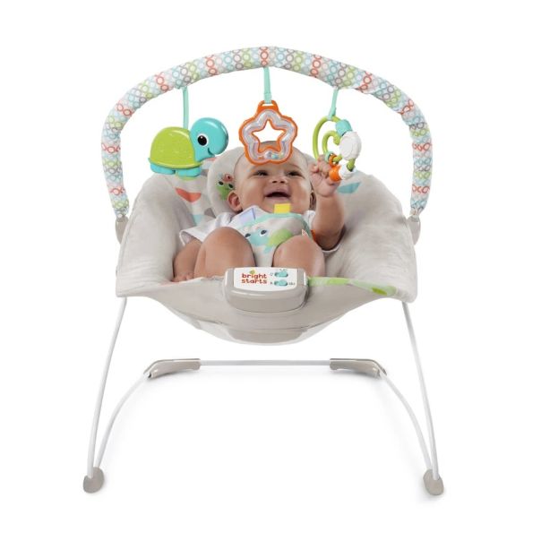 KIDS II  Ležaljka za bebe Happy safari Bright starts, siva - SKU11508