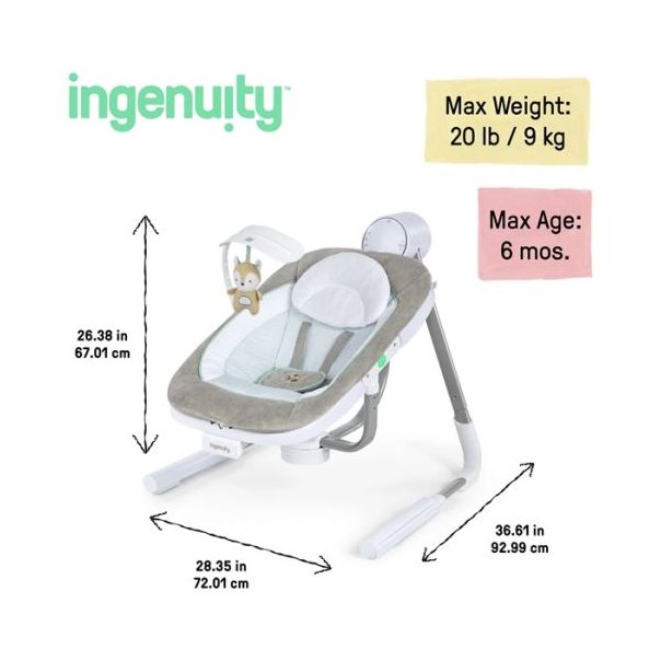 KIDS II Ljuljaška Ingenuity Anyway sway - Ray - SKU12584