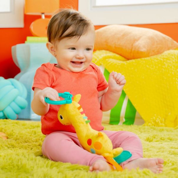 KIDS II Zvečka glodalica za bebe Bright starts Safari™ - SKU13084