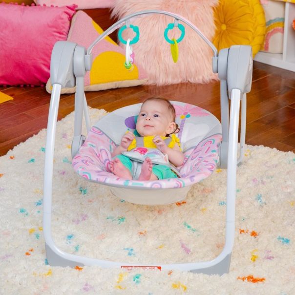 KIDS II Ljuljaška za bebe 0-9m Ingenuity pink paradise - SKU16906
