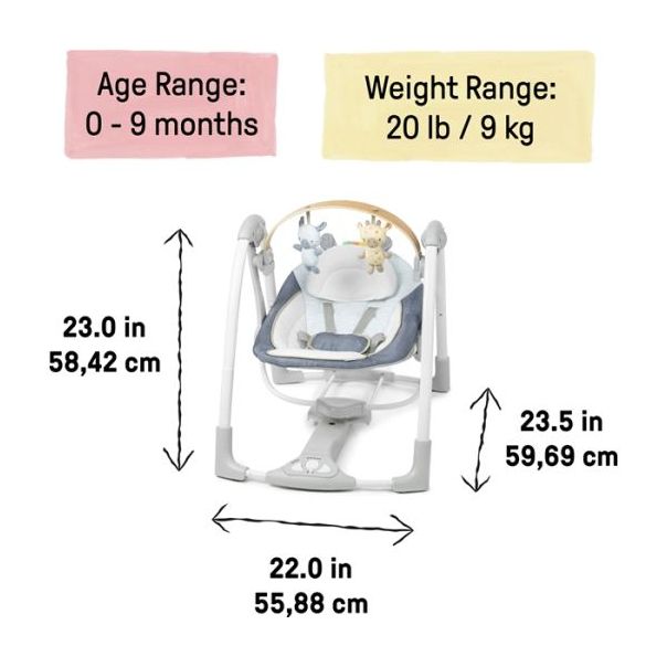 KIDS II Ljuljaška Ingenuity  Chambray - SKU16925