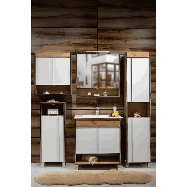 CERAMICA LUX Tara Hrast vertikala 40x190 polica - 300299