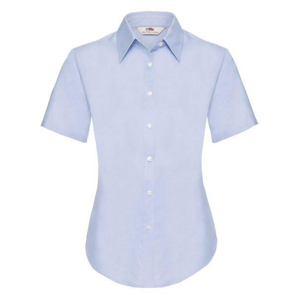 FRUIT OF THE LOOM Ženska košulja Oxford kratak rukav, svetloplava - 650002