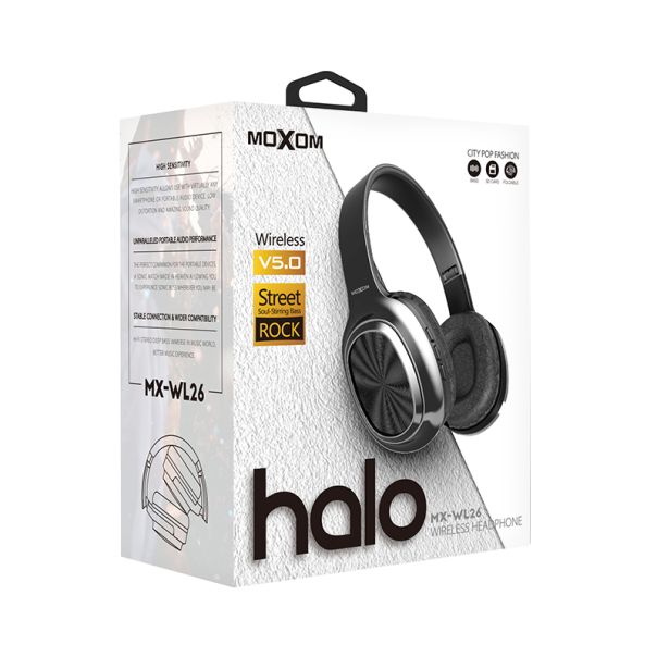 MOXOM Bluetooth slušalice MX-WL26, crna - SL1087