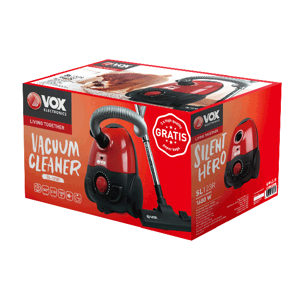 VOX Usisivač sa kesom za prašinu SL 123 Crveni - SL123R