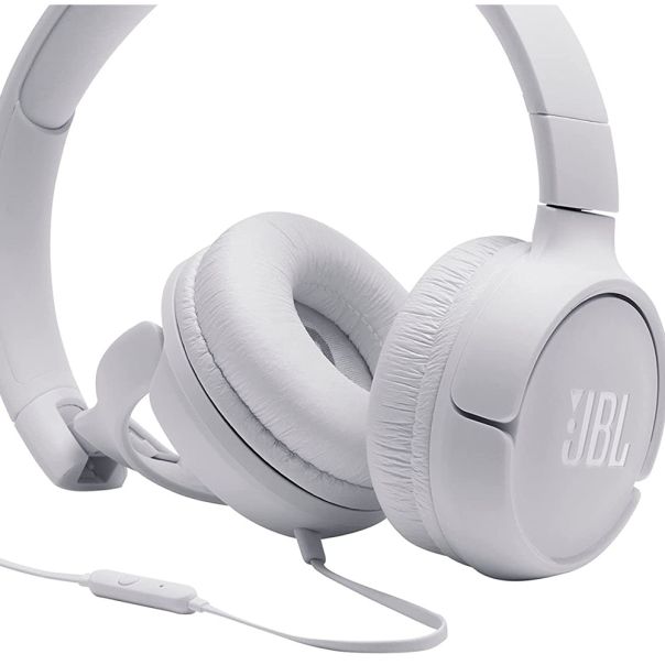 JBL Slušalice za telefon T500 Wired On-Ear, bela - SL1319