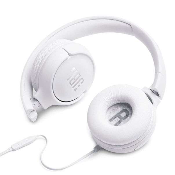 JBL Slušalice za telefon T500 Wired On-Ear, bela - SL1319