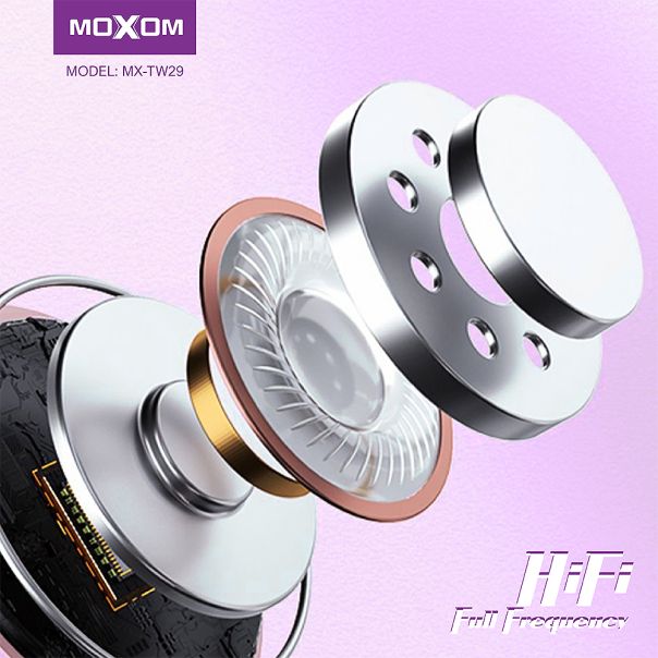MOXOM Bluetooth slušalice Airpods MX-TW29, bela - SL1433
