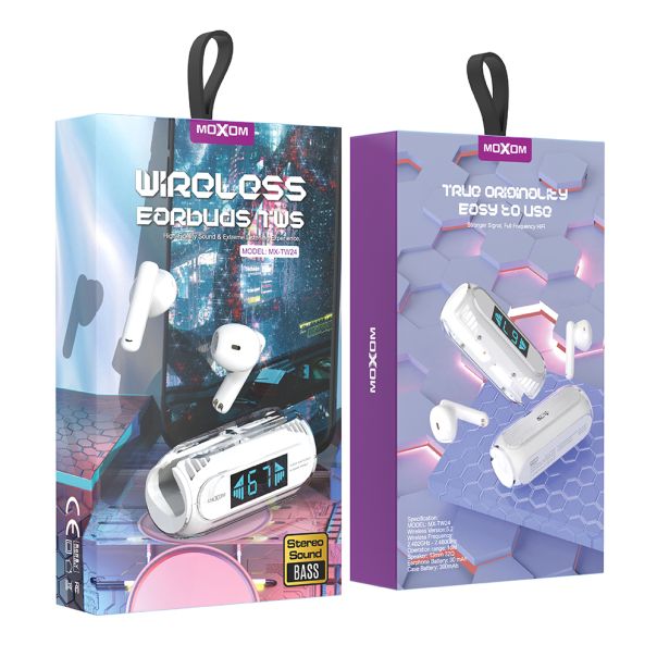 MOXOM Bluetooth slušalice Airpods MX-TW24, bela - SL1437