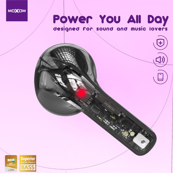 MOXOM Bluetooth slušalice Airpods MX-TW41, crna - SL1452