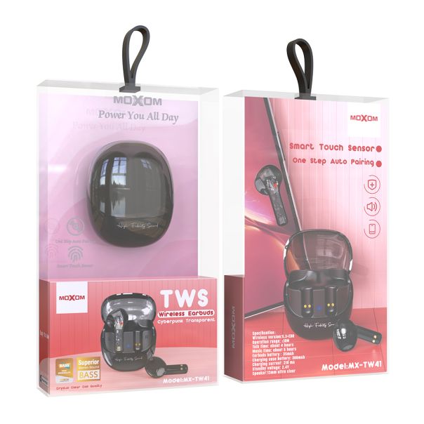 MOXOM Bluetooth slušalice Airpods MX-TW41, crna - SL1452