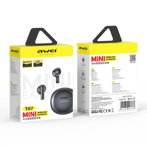 AWEI Bluetooth slušalice T87, crna - SL1543