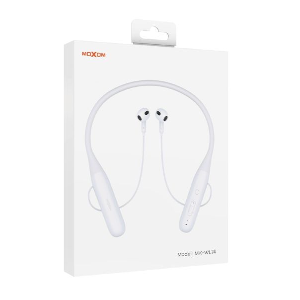 MOXOM Slušalice bluetooth MX-WL74, bela - SL1559
