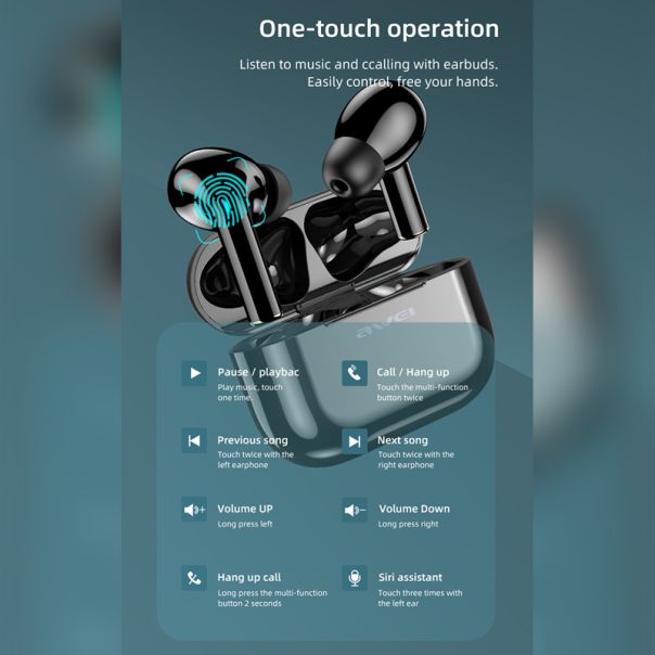 AWEI Bluetooth slušalice T29, crna - SL1575