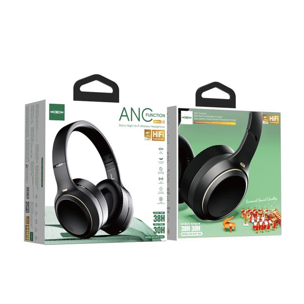 MOXOM Bluetooth slušalice MX-WL91 ANC, crna - SL1603