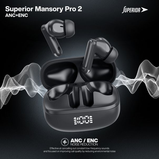 SUPERIOR Bluetooth Slušalice Mansory Pro 2 , crna - SL1607