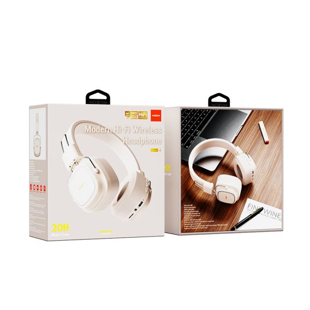 MOXOM Slušalice bluetooth MX-WL88, krem - SL1619